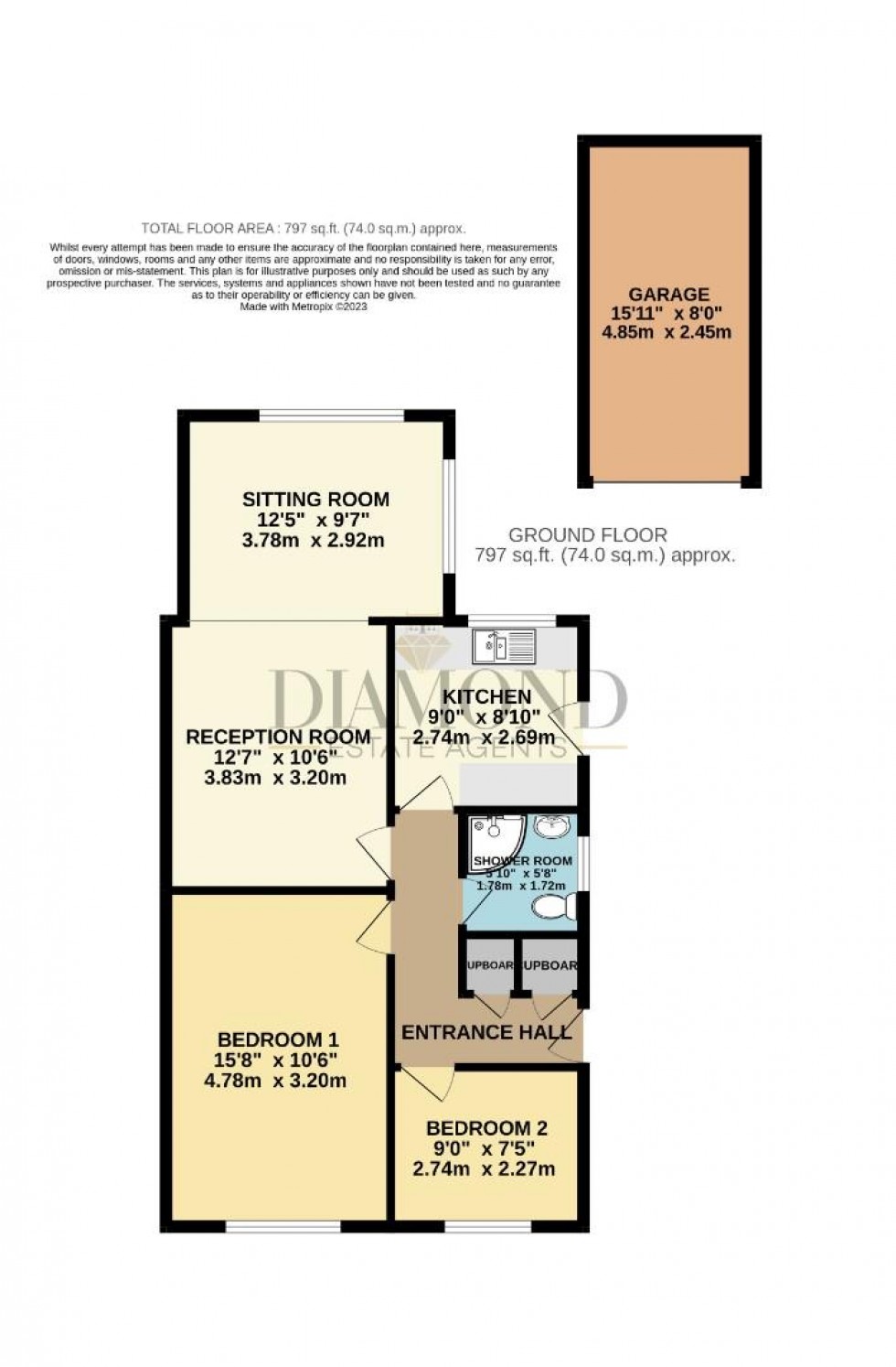 Floorplan for Bonville Crescent, Tiverton, Devon