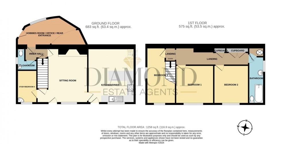 Floorplan for Bickleigh, Tiverton, Devon