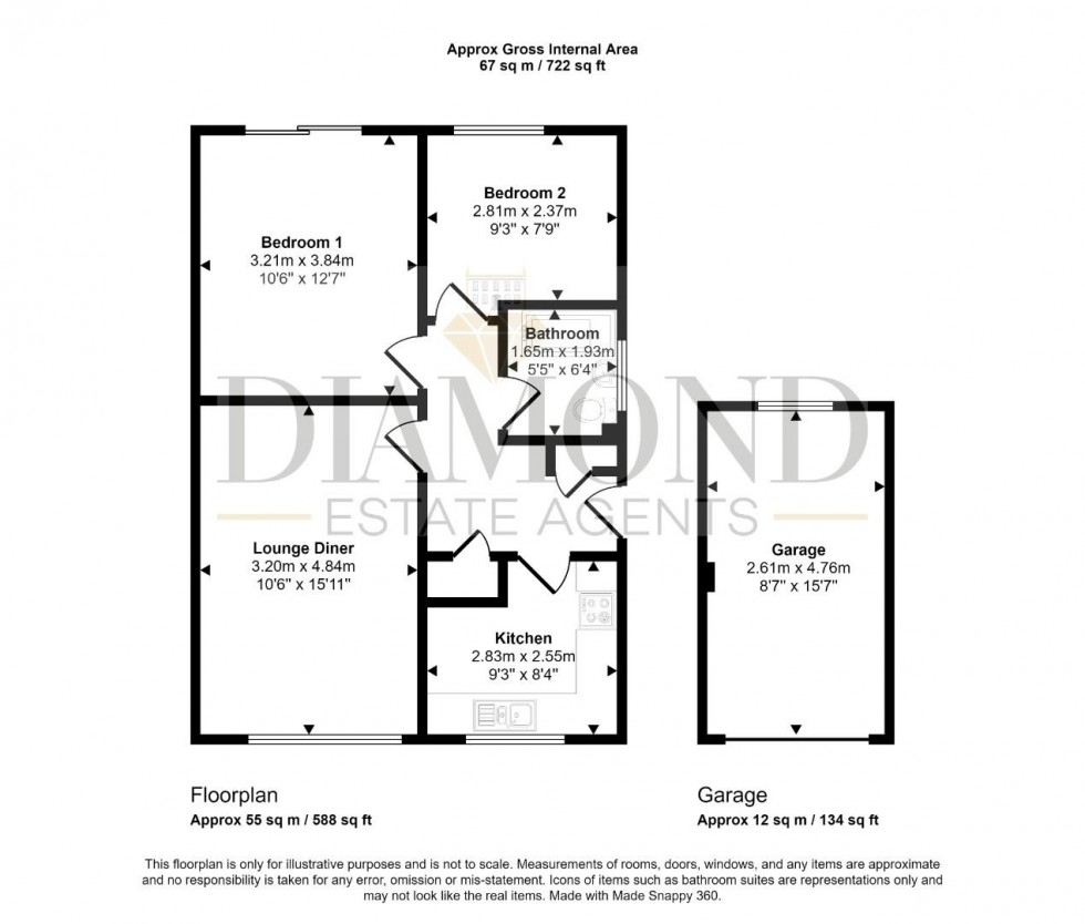 Floorplan for Pinnex Moor Area, Tiverton, Devon