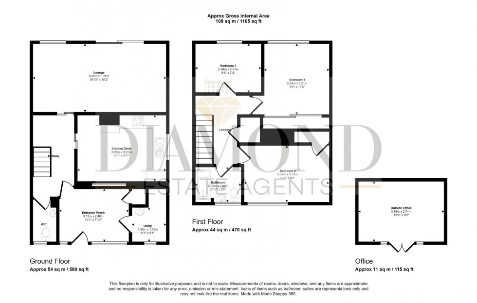 Floorplan for Highland Terrace, Uffculme, Devon