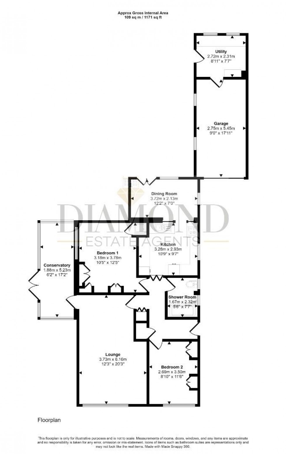 Floorplan for Bonville Crescent, Tiverton