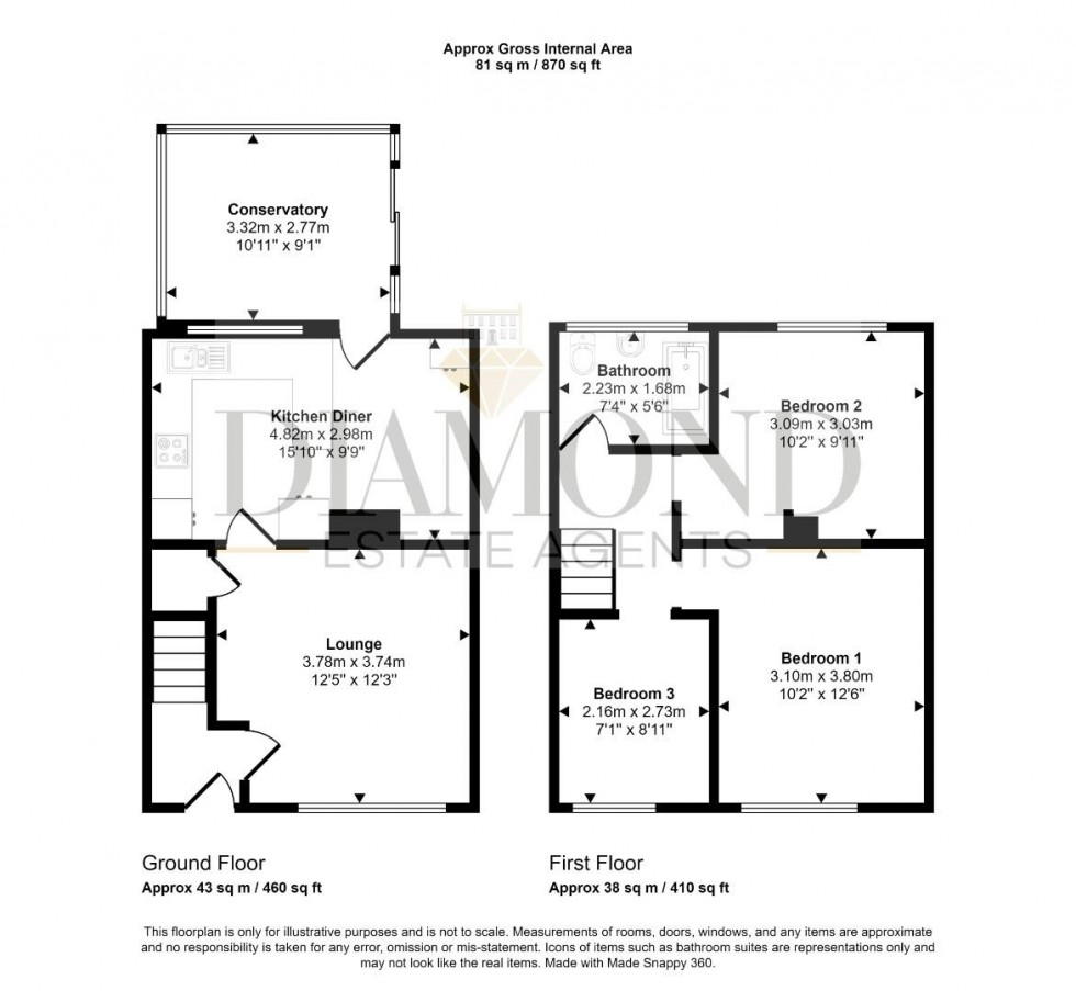 Floorplan for Lazenby Road, Tiverton, Devon