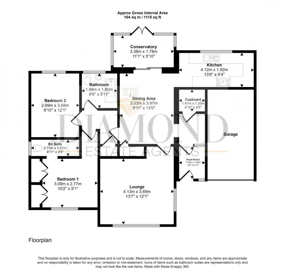 Floorplan for Belmont Road, TIVERTON, Devon