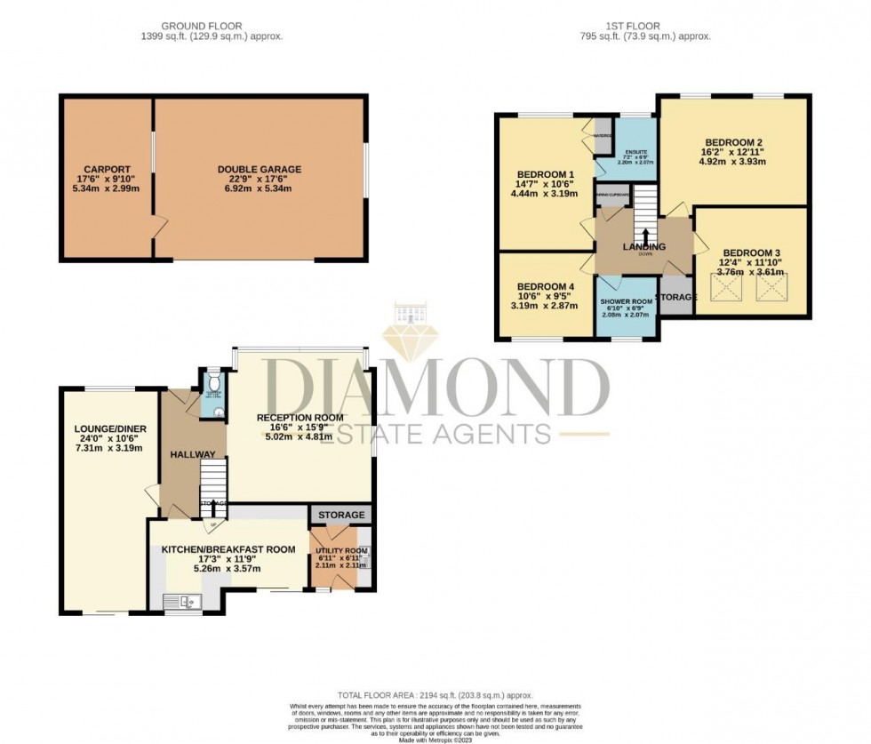 Floorplan for Tidcombe Close, Tiverton, Devon