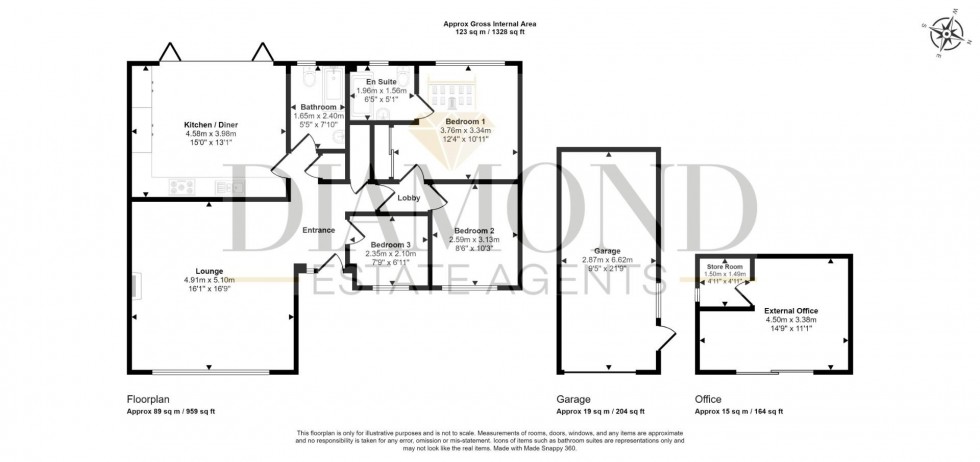 Floorplan for Ashley Rise, Tiverton, Devon