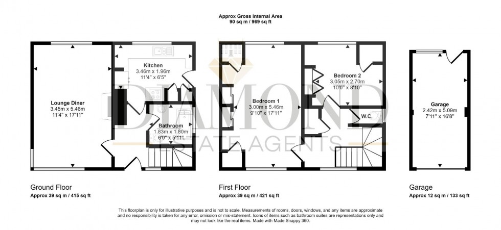 Floorplan for Withy Close, Tiverton, Devon