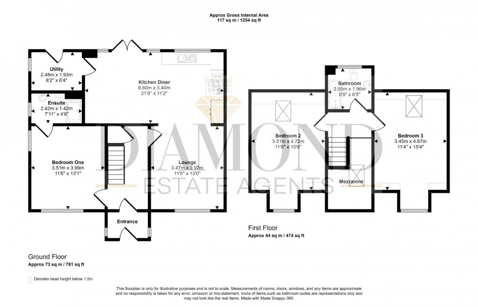 Floorplan for Bridwell Crescent, Uffculme, Cullompton