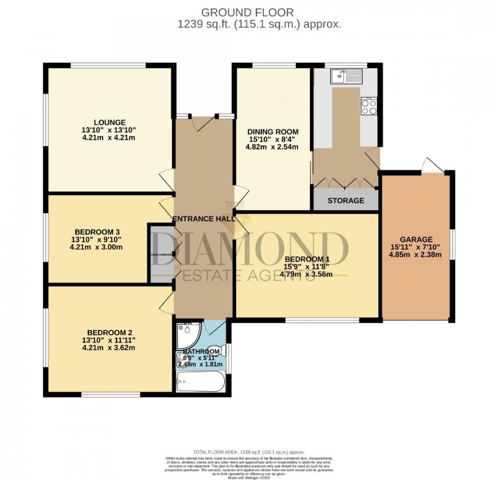 Floorplan for Higher Loughborough, Tiverton