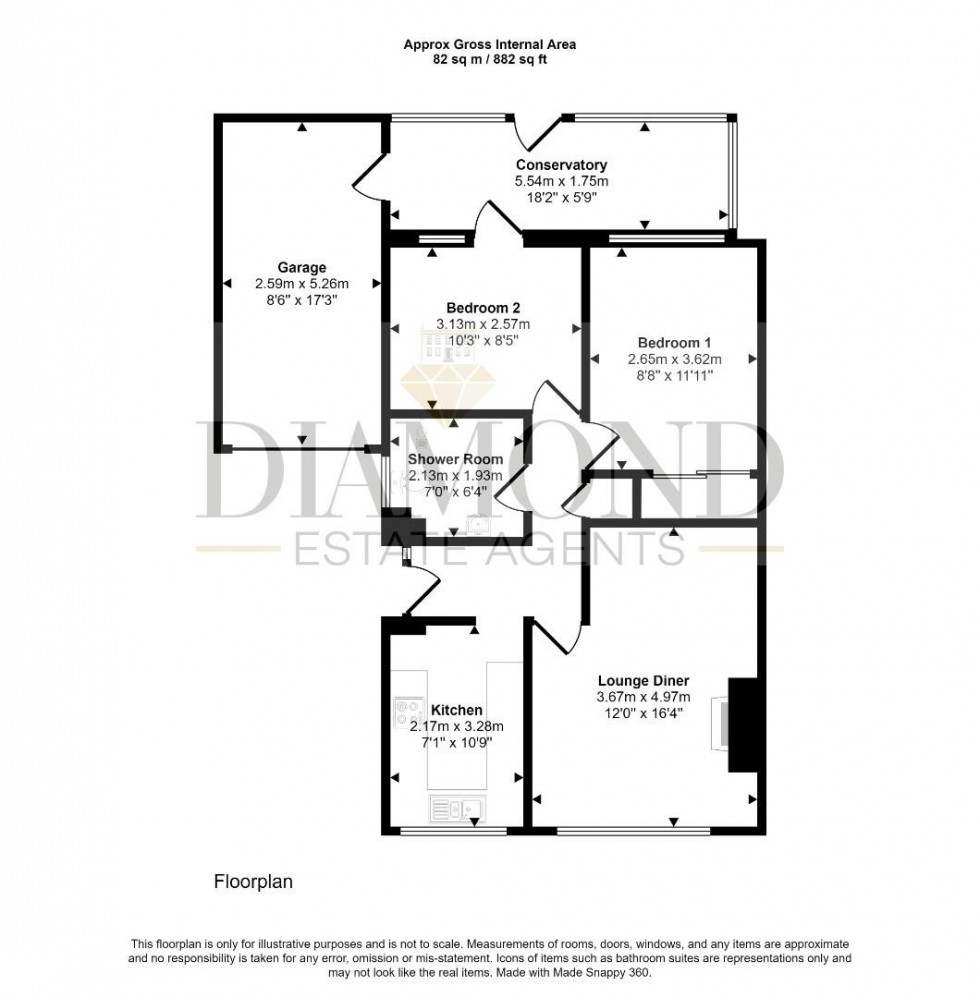 Floorplan for Brooke Road, Witheridge, TIVERTON