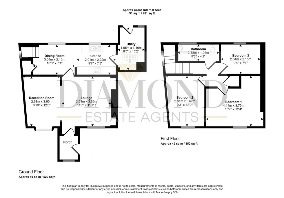 Floorplan for Lurley, Tiverton