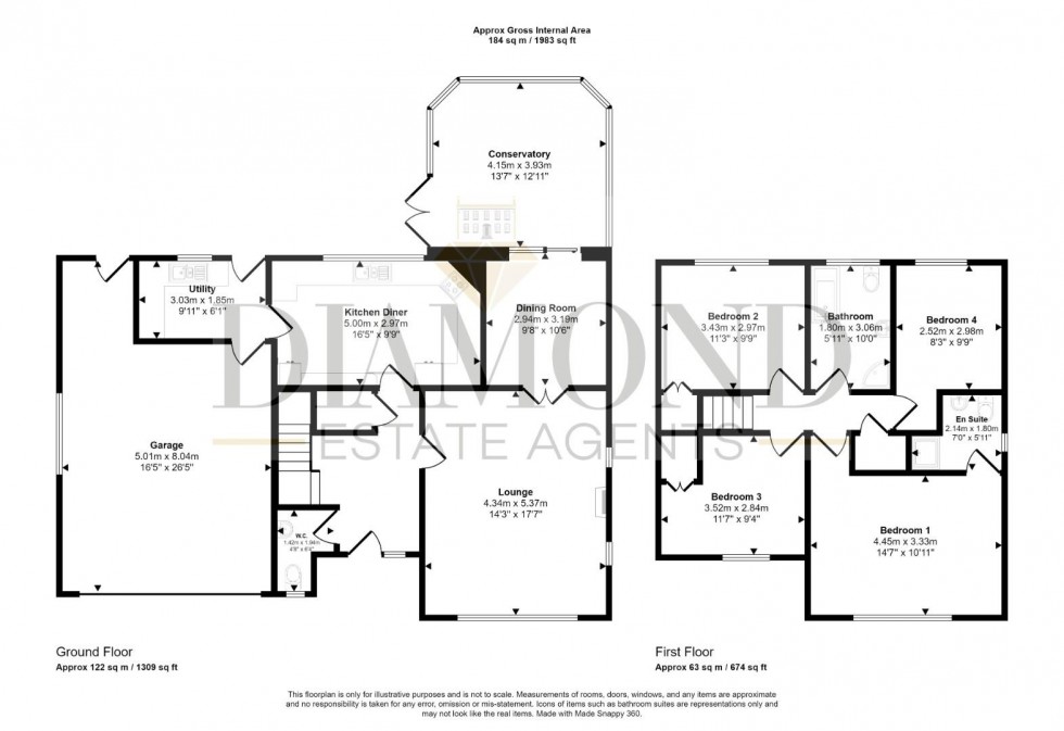 Floorplan for Meadow Close, Westleigh, Tiverton