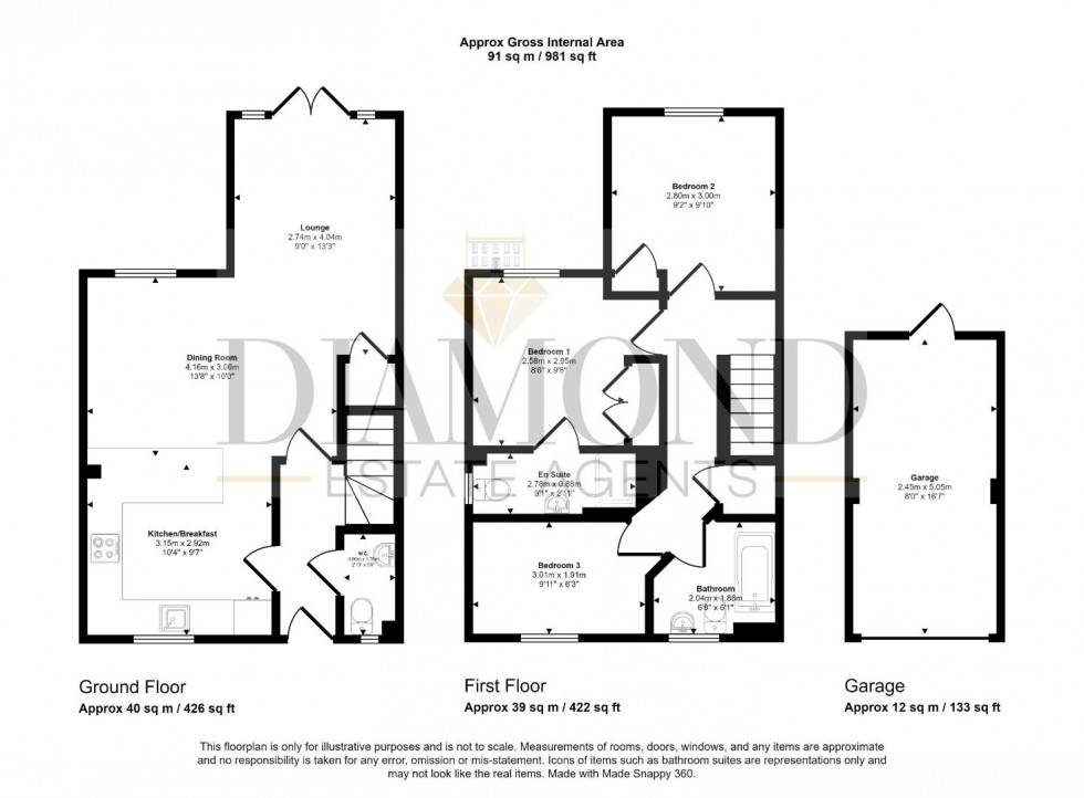 Floorplan for Whitestone Drive, Tiverton, Devon