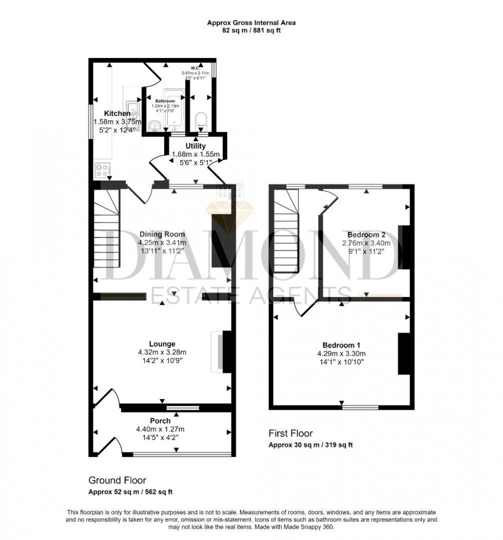 Floorplan for Morville Place, Tiverton