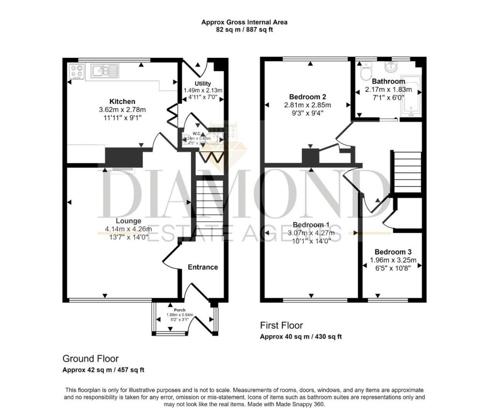 Floorplan for Temple Crescent, TIVERTON