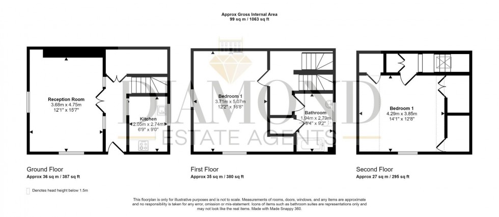 Floorplan for Coldharbour, Uffculme, Cullompton