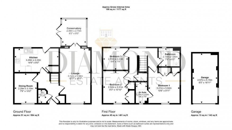 Floorplan for Lupin Way, Willand, Cullompton