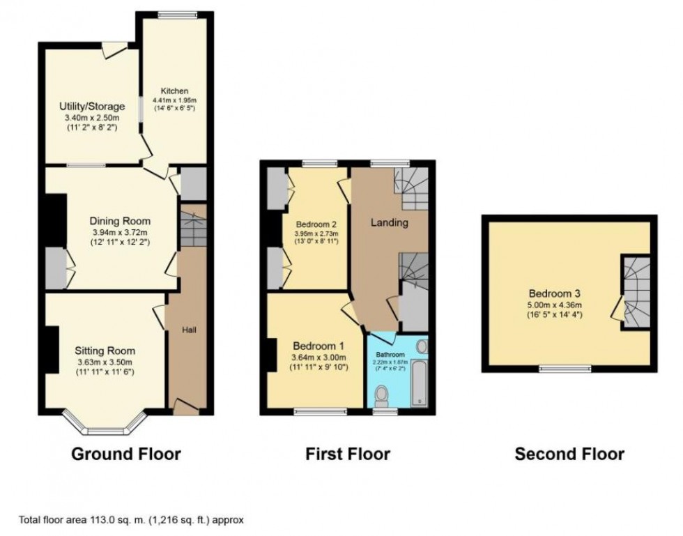 Floorplan for Alexandra Terrace, Tiverton