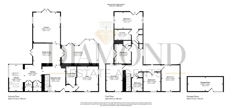 Floorplan for Westleigh, Tiverton