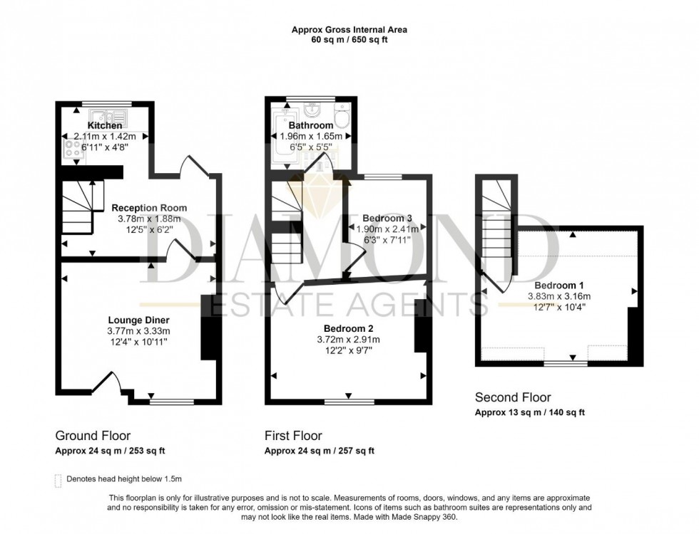 Floorplan for Belmont Road, Tiverton, Devon