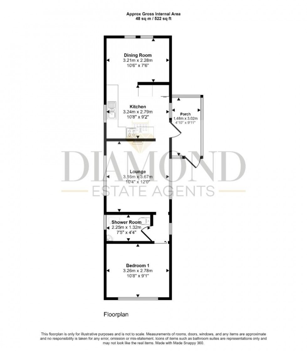 Floorplan for Underhill Park, Tiverton