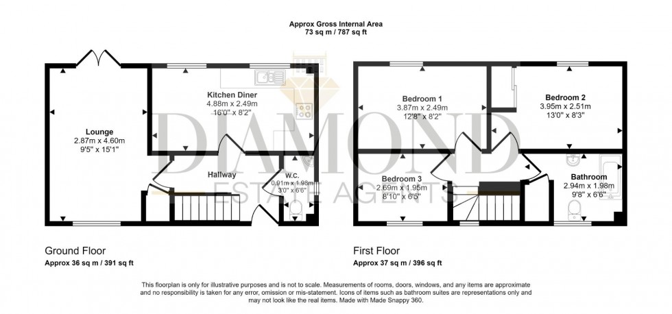 Floorplan for The Deanes, Tiverton