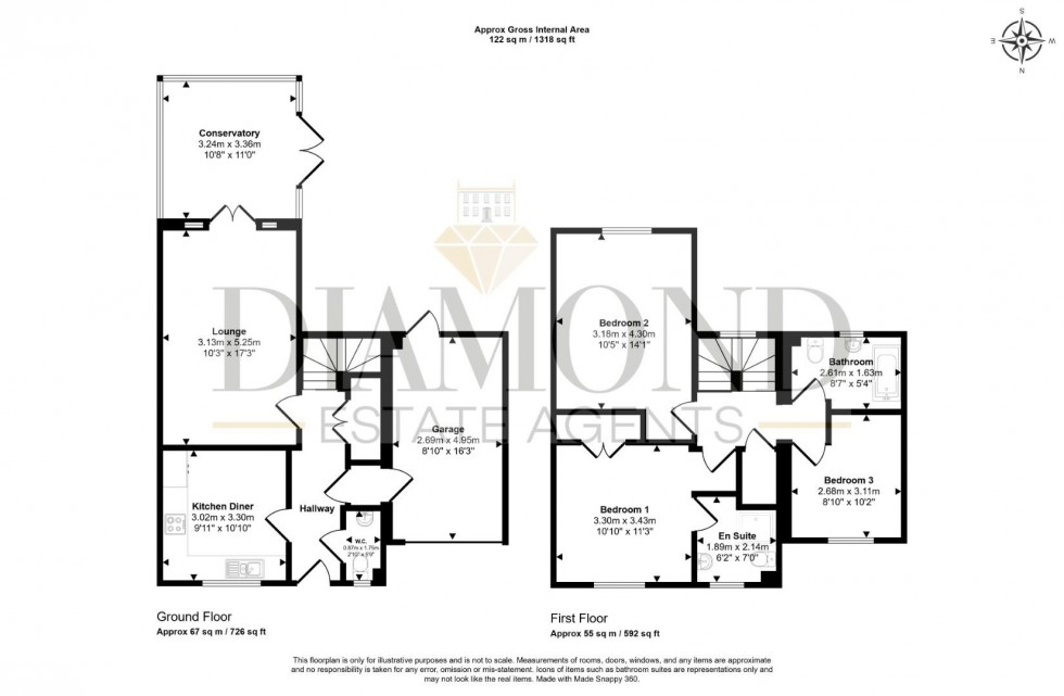 Floorplan for Woodland Close, Bampton