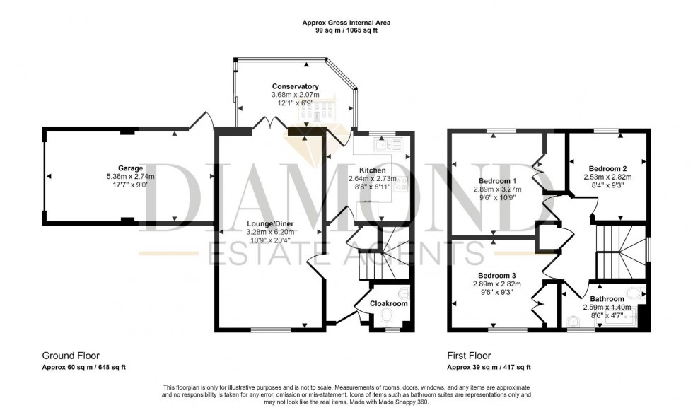 Floorplan for Exmoor Close, Tiverton, Devon