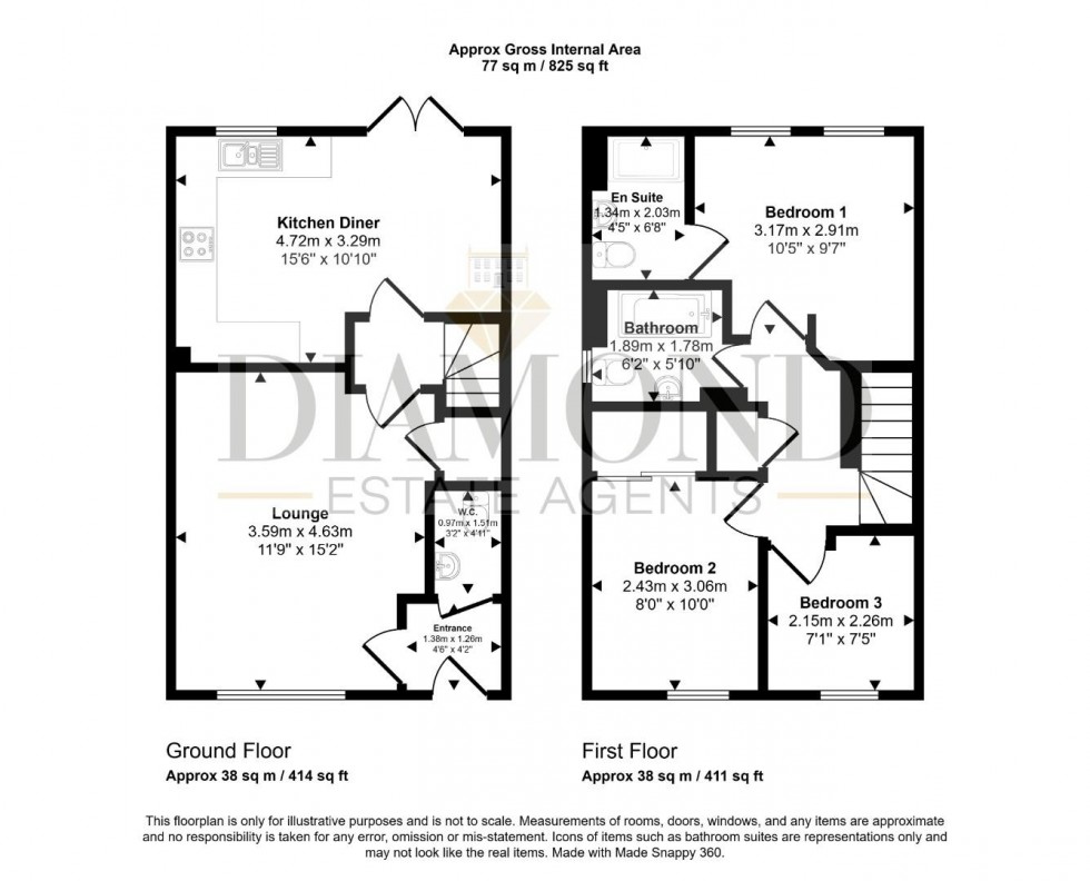 Floorplan for Champion Way, Braid Park, Tiverton, Devon