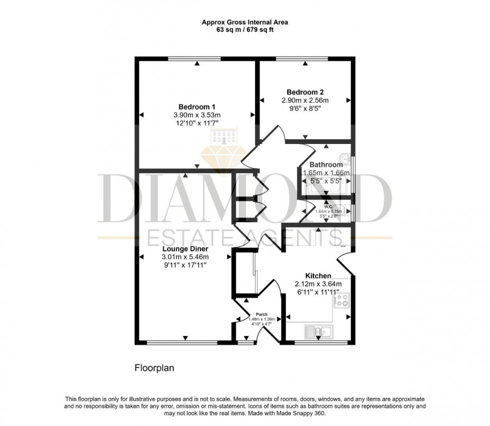 Floorplan for Anstey Crescent, Tiverton