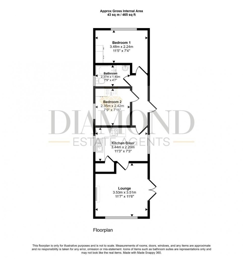 Floorplan for Underhill Park, Tiverton