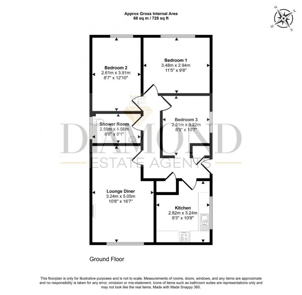 Floorplan for Carew Road, Tiverton