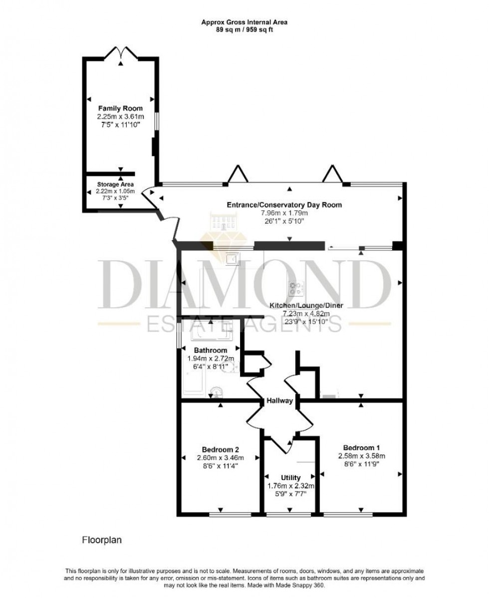 Floorplan for Atherton Way, Tiverton, Devon