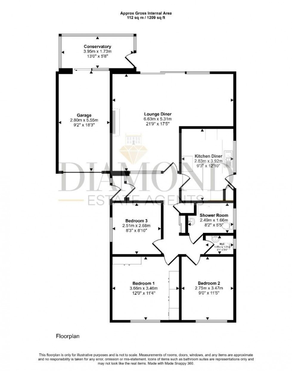 Floorplan for Ryder Close, Tiverton, Devon