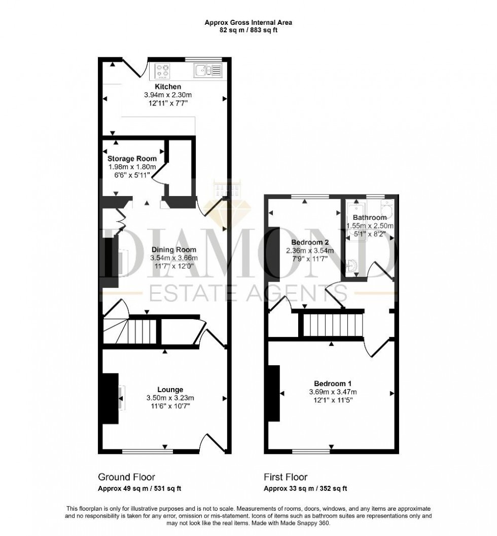 Floorplan for Old Blundells Road, Tiverton