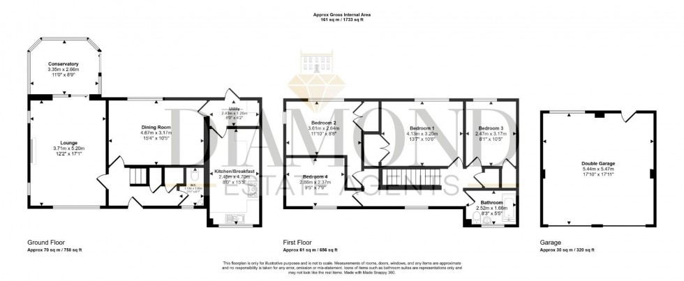 Floorplan for Pennymoor, Tiverton, Devon