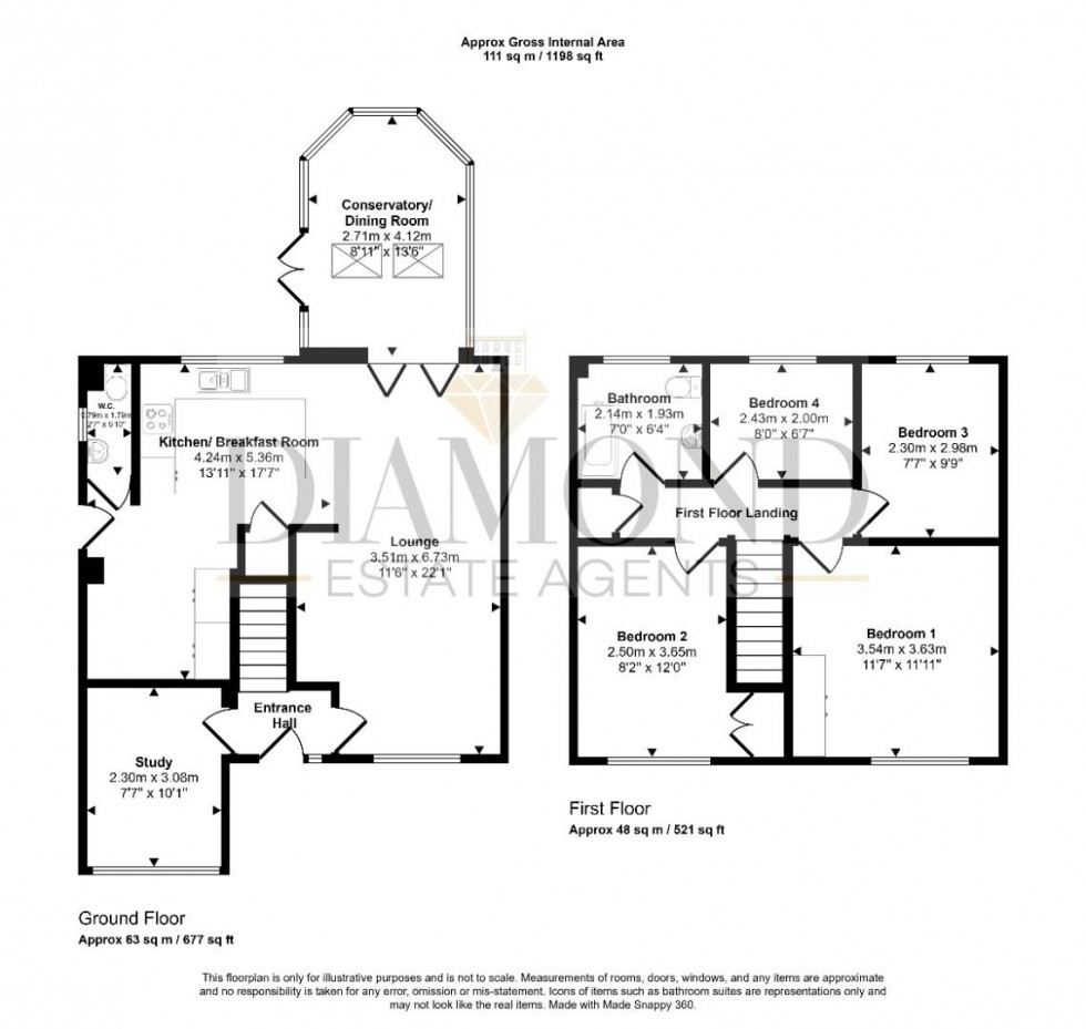 Floorplan for Marguerite Road, TIVERTON, Devon