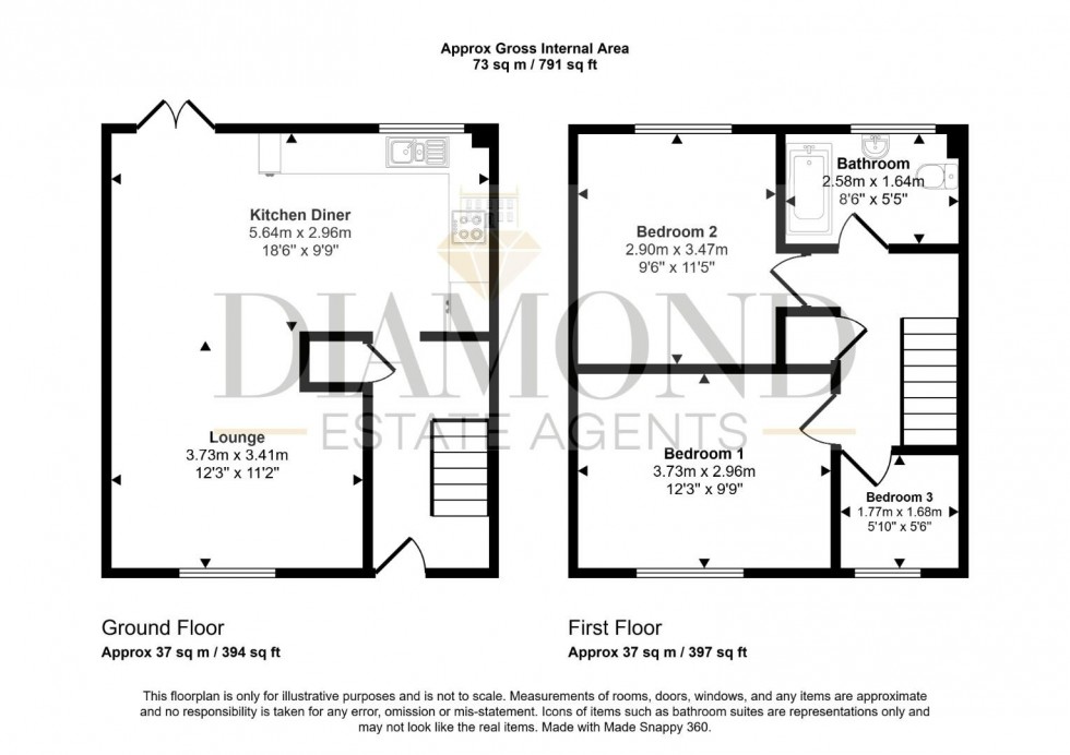 Floorplan for Cameron Close, Tiverton, Devon